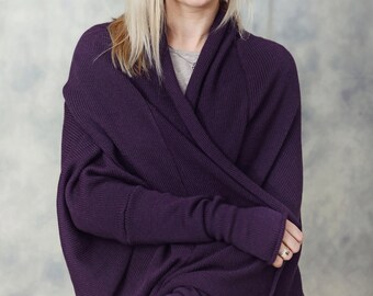 Dark Purple Sweater - Etsy