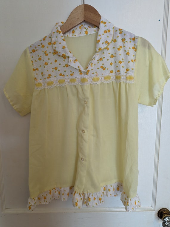 Yellow baby doll top