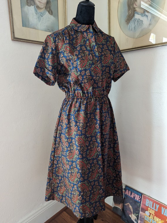 Peter Pan collar Paisley dress