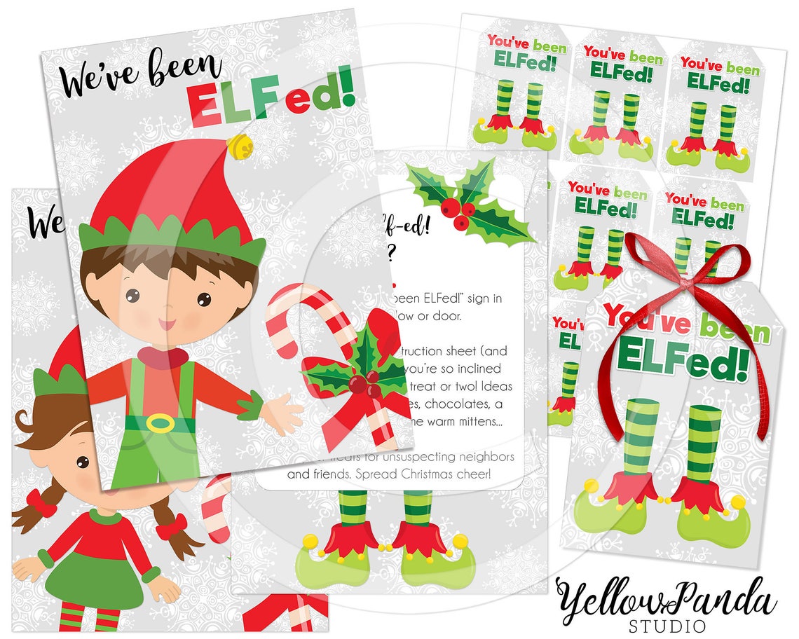 You've Been ELFed Christmas Printable Elf Kit | Etsy