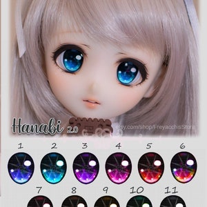 Dollfie Dream animetic eyes - DD, Smart doll, BJD ( 14-24mm ) - Hanabi 2.0