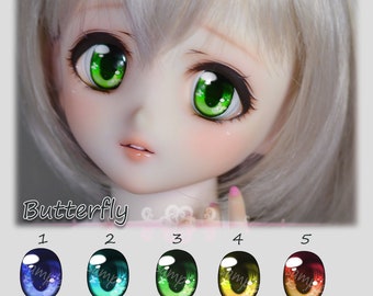 Resin/Acrylic Animetic  Dollfie Dream eyes - DD, Smart doll, BJD ( 14-24mm ) - Butterfly