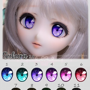 Freyacchi Animetic eyes - Dollfie Dream, Smart doll, BJD ( 14-24mm ) - Cherry Blossom 2.0