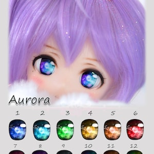 Freyacchi Animetic eyes - Dollfie Dream, Smart doll, BJD ( 14-24mm ) - Aurora