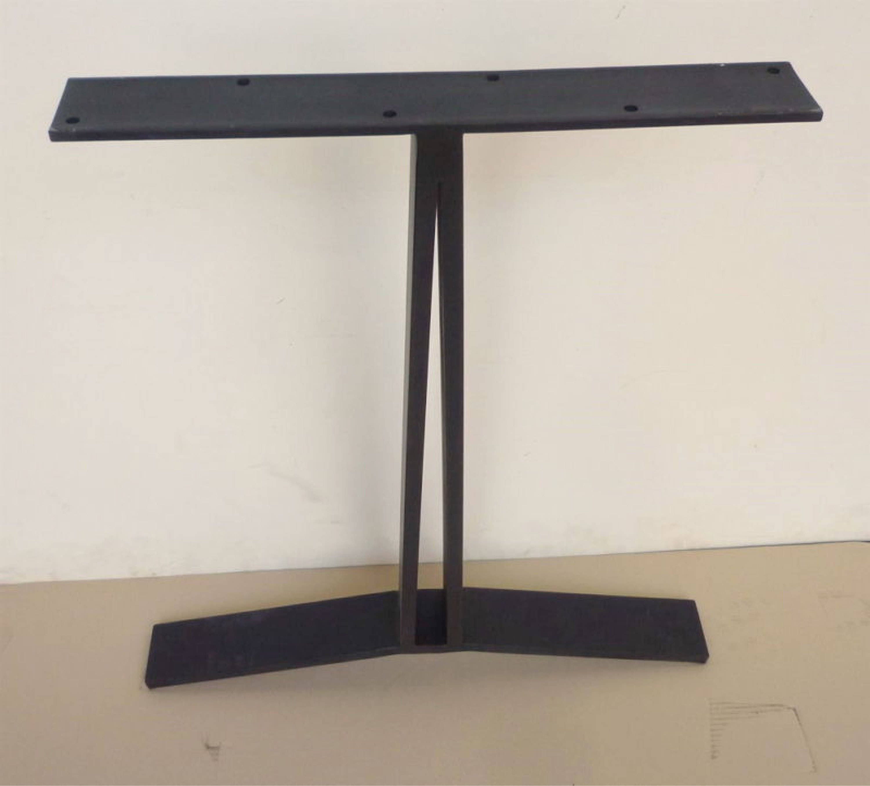 Set of Two Metal Table Legs T Shaped Iron Table Legs Etsy