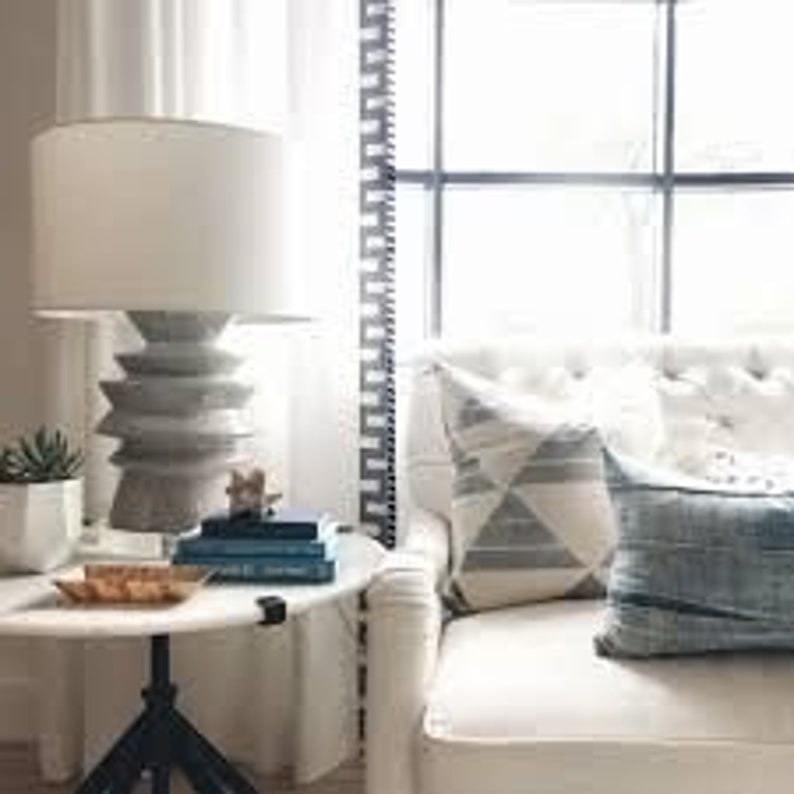 Curtains Drapes Drapery Custom Schumacher Matrix Trim Black Etsy