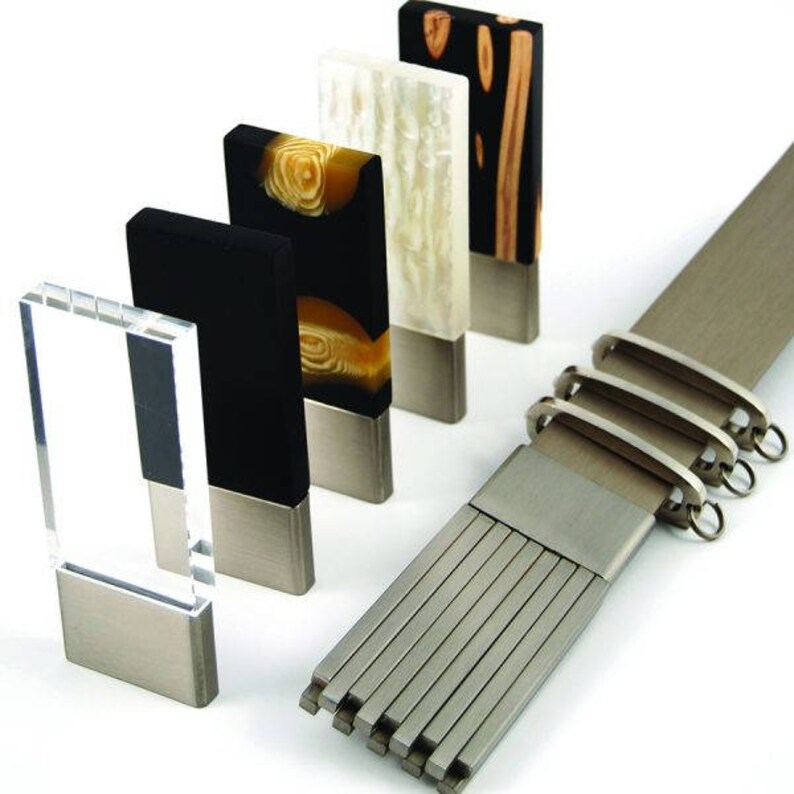 Polished Stainless Urban Dry Rod Finials Rectangle Image 0