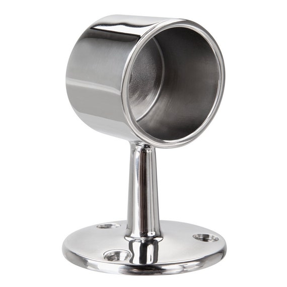 Polished Stainless End Bracket Lucite Curtain Rod 1