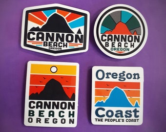 Cannon Beach Sticker Mini 4-pack FREE SHIPPING -
