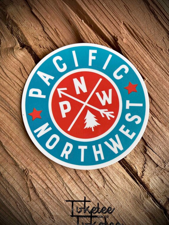 Pacific Northwest Sticker FREE SHIPPING Upper Left Arrow Etsy