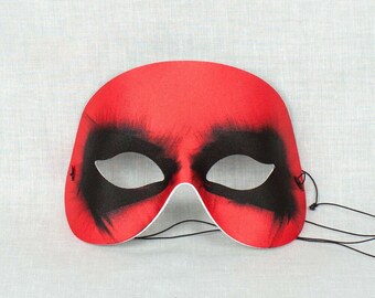 Red Scary Masquerade Mask for Men, Masquerade Ball & Party Mask, Halloween Mask