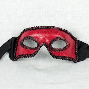 Red Masquerade Mask for Men, Masquerade Ball & Party Mask, Halloween Mask