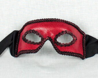 Red Masquerade Mask for Men, Masquerade Ball & Party Mask, Halloween Mask