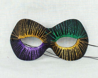 Black Flashy Masquerade Mask, Masquerade Ball & Party Mask, Mardi Gras Carnival Mask, Black Masquerade Mask