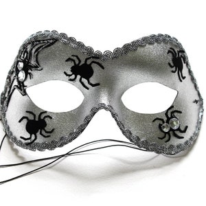 Silver Spooky Masquerade Mask for Women, Halloween Mask for Women, Masquerade Ball & Party Mask, Scary Mask, Costume Mask