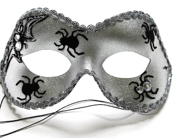 Silver Spooky Masquerade Mask for Women, Halloween Mask for Women, Masquerade Ball & Party Mask, Scary Mask, Costume Mask