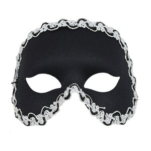 Black & Silver Masquerade Mask, Men&#39;s Masquerade Mask, Halloween Mask, Masquerade Ball and Party Men&#39;s Mask