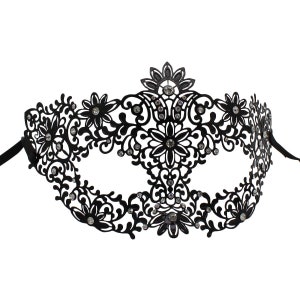 Black Metal Filigree Masquerade Mask, Masquerade Mask for Women, Costume Ball Mask, Masquerade Metal Mask, Laser Cut Mask, Party Mask