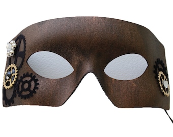 Steampunk Masquerade Mask for Men, Masquerade Party Mask, Costume Ball Mask, Halloween Mask