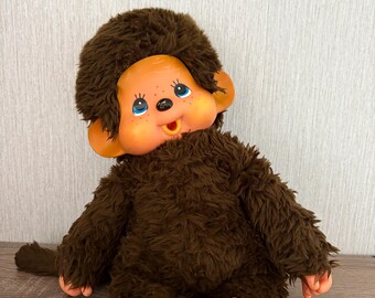 70年代 モンチッチ セキグチ 青い目 面白い茶色の猿のぬいぐるみ