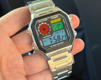 Reloj modificado basado en el Casio AE-1200 Regalo para hombre