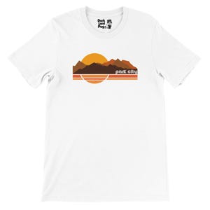 Retro Park City Utah Mountain Sunset T-Shirt - 15% off 2 or more shirts code SAVE15 - Free Shipping