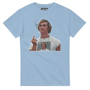 Wooderson Middle Finger - Dazed and Confused T-Shirt - Free Shipping - 15% off 2 or more shirts with code SAVE15