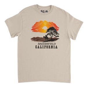 Retro Bakersfield California Sunset T-Shirt - 15% off 2 or more shirts code SAVE15 - Free Shipping