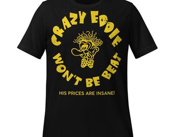 Camiseta de Eddie el Loco: logotipo vintage de una tienda de electrónica desaparecida