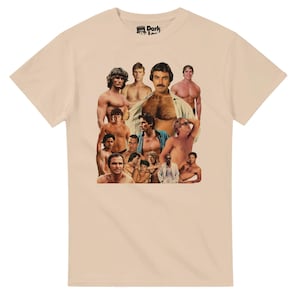 80-tals nostalgi-t-shirt - roliga retrofilm- och TV-hunks