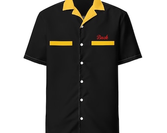 Uncle Buck Bowling Shirt: Vintage 'King Pins' Distressed Cotton