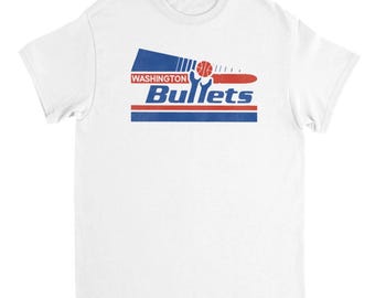 Washington Bullets T-Shirt: Vintage 80s Basketball Pennant