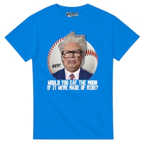 Will Ferrell As Harry Caray &#39;Eat The Moon&#39; T-Shirt - Funny Pop Culture Inspired Fan Tees/Gifts - Free Shipping