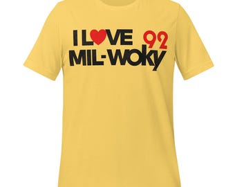 Retro Milwaukee Radio T-Shirt - Vintage 92 WOKY Station Design