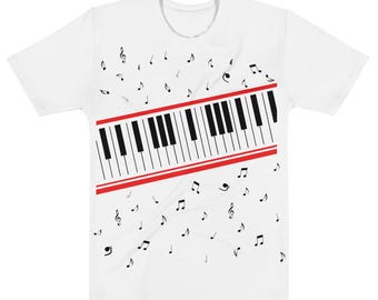 Michael Jackson Beat It T-Shirt, Piano & Music Notes (Unisex S-XXL)