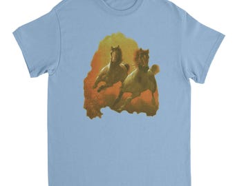 Napoleon Dynamite Movie Tee, Galloping Horses Graphic (Unisex S-XXL)