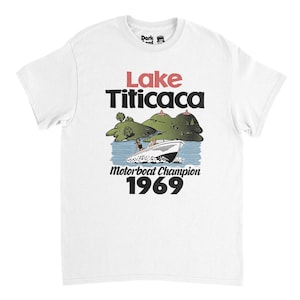T-shirt Titicacameer motorbootkampioen 1969: 15% korting op 2 of meer shirts met code SAVE15 - gratis verzending