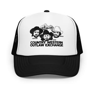 Retro Country Western Outlaw Exchange Trucker Hat - 15% off 2 or more shirts code SAVE15 - Free Shipping