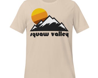 Squaw Valley T-Shirt: Retro Ski Resort Graphic - California Style