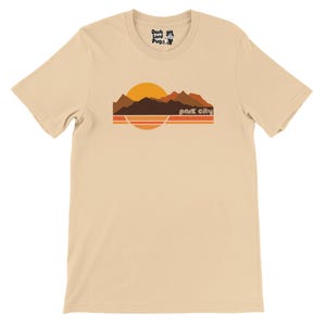 Retro Park City Utah Mountain Sunset T-Shirt - 15% off 2 or more shirts code SAVE15 - Free Shipping