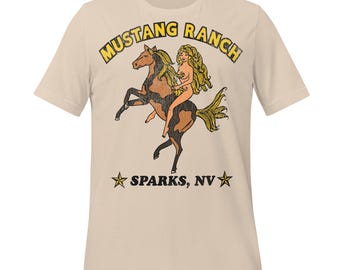 Retro Mustang Ranch T-Shirt: Nevada Tourist Souvenir Design