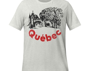 Retro Quebec City T-Shirt: Vintage Canada Travel Souvenir