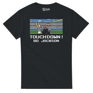 TOUCHDOWN! Tecmo Bo Jackson T-Shirt - Funny Pop Culture Inspired Fan Tees/Gifts - Free Shipping