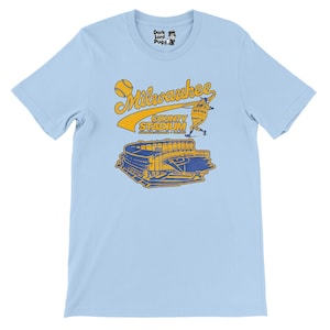 Retro Defunct Milwaukee County Stadium Baseball T-Shirt - 15% off 2 or more shirts code SAVE15 - Free Shipping