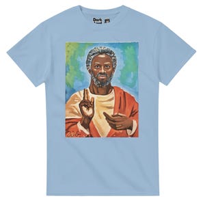 J.J. Evans&#39; Black Jesus Painting - Good Times TV Show T-Shirt - Free Shipping - 15% off 2 or more shirts with code SAVE15