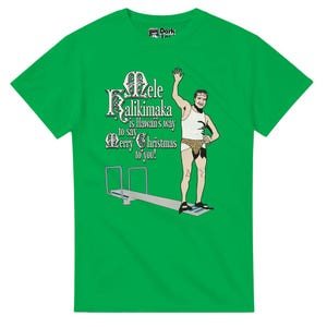 Mele Kalikimaka Eddie On The Diving Board - Christmas Vacation T-Shirt - Free Shipping - 15% off 2 or more shirts with code SAVE15