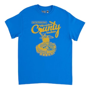 Retro Defunct Milwaukee County Stadium Baseball T-Shirt - 15% off 2 or more shirts code SAVE15 - Free Shipping