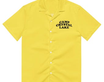 Retro Camp Crystal Lake &#39;Friday The 13th&#39; Movie Button-Down Shirt - Free Shipping - 15% off 2 or more items with code SAVE15