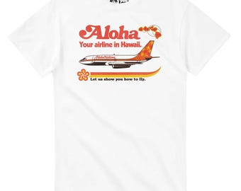 Aloha Fluglinien - Retro nicht mehr existierendes Hawaiianisches Aloha Reise-Hemd - Lustige Popkultur inspirierte Fan-T-Shirts / Geschenke - kostenloser Versand
