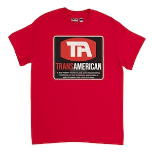 Retro Trans American Airlines &#39;Airplane&#39; Movie T-Shirt - 15% off 2 or more shirts code SAVE15 - Free Shipping